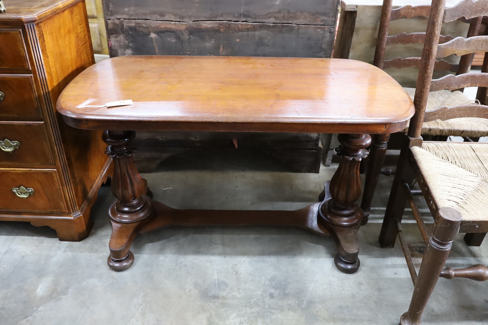 A late Victorian rectangular mahogany centre table, width 105cm, depth 56cm, height 62cm